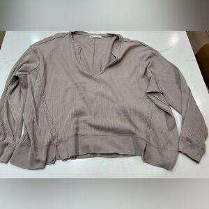 We The Free Sugar Maple Thermal V Neck